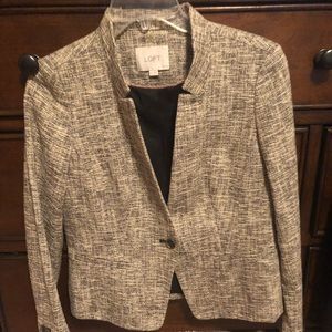Black and Beige Fitted Blazer